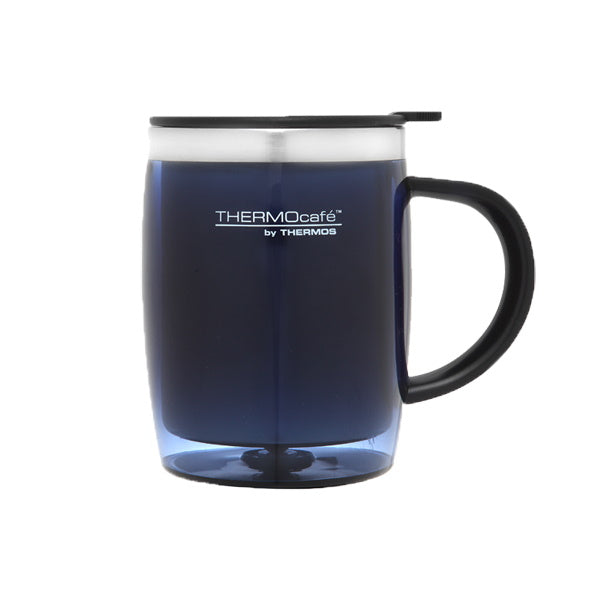 450ml THERMOcafé Stainless Steel Inner, Plastic Outer Desk Mug - Blue
