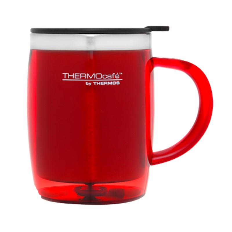 450ml THERMOcafé™ Stainless Steel Inner, Plastic Outer Desk Mug - Red