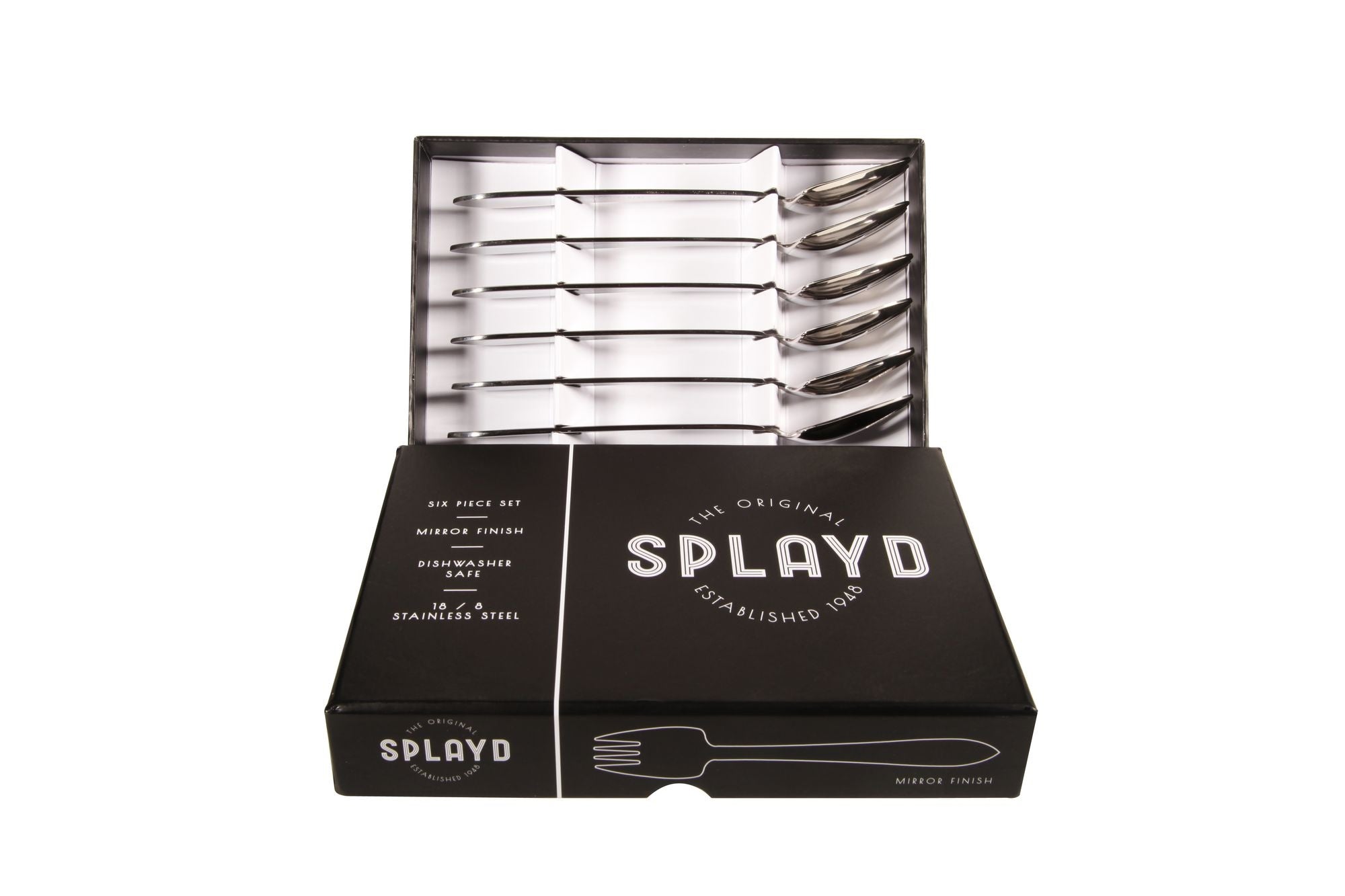 Splayd Black Label Stainless Steel Mirror 6pc Set