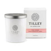 Tilley Classic White Soy Wax Candle 240g Pink Lychee