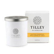 Tilley Classic White Soy Wax Candle 240g Tahitian Frangipani