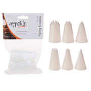 Asst. Plastic Piping Nozzles Set 6 (White)