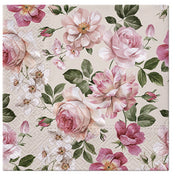 Paw Lunch Napkin 33cm Roses Glory Cream
