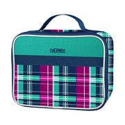 Thermos Soft Lunch Kit- Gingham and Plaid Green