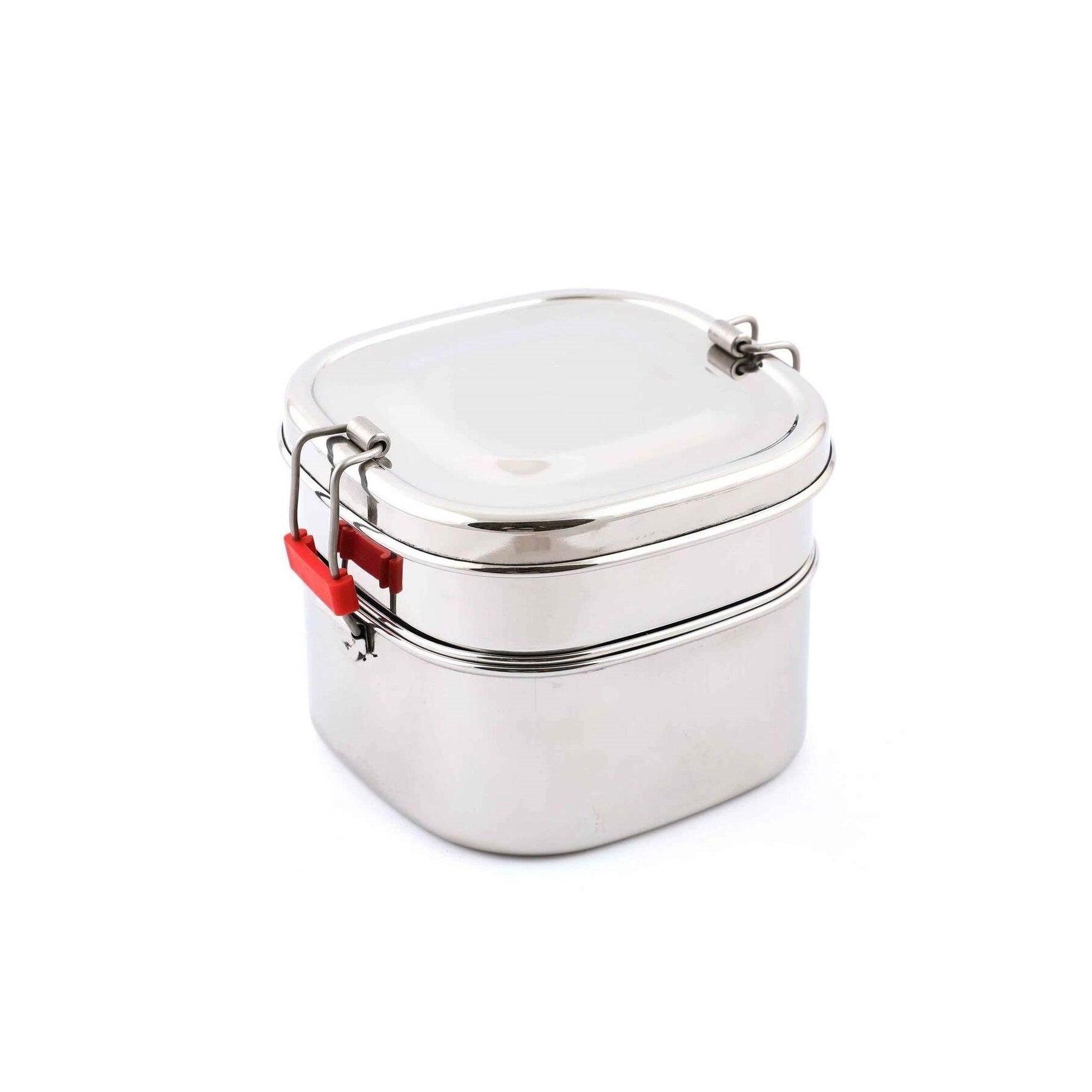 Stainless Steel Lunch Box Square Double
