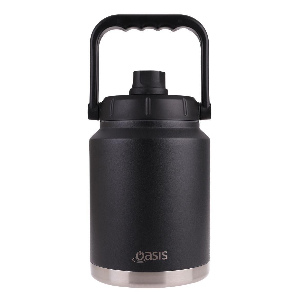 Oasis Stainless Steel Double Wall Insulated Jug With Carry Handle 2.1l - Black