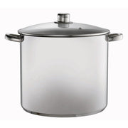 Davis & Waddell Stock Pot With Glass Lid Stainless Steel 30x25x39cm/16l