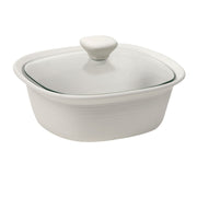 CorningWare Etch White Linen 1.4L Casserole w/ Glass Lid