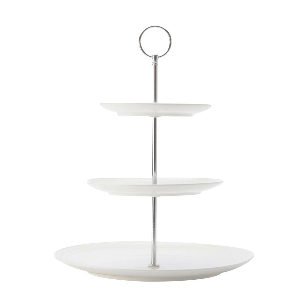 MW White Basics 3 Tiered Cake Stand Gift Boxed