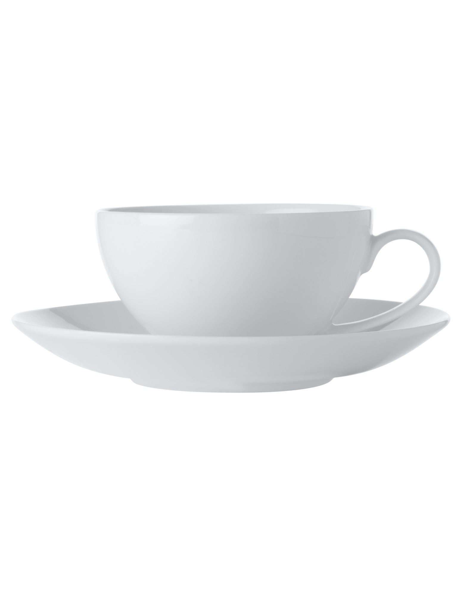 MW White Basics Coupe Cup & Saucer 200ML