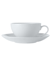 MW White Basics Coupe Cup & Saucer 200ML
