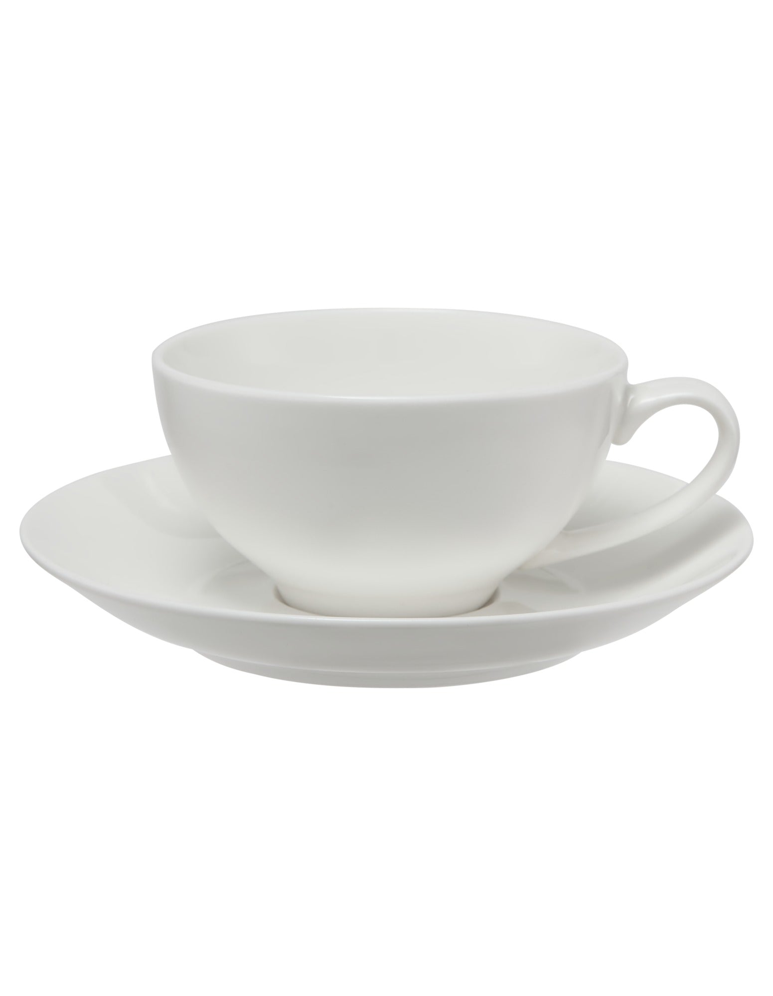 MW White Basics Coupe Cup & Saucer 200ML