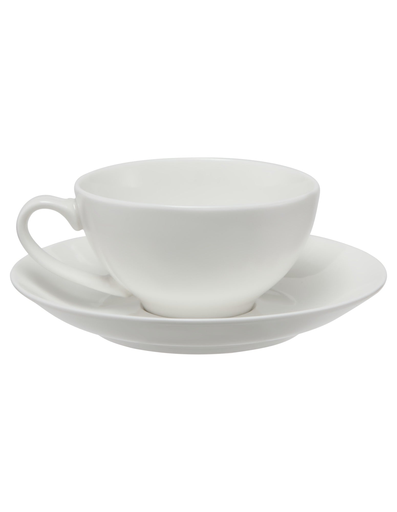 MW White Basics Coupe Cup & Saucer 200ML