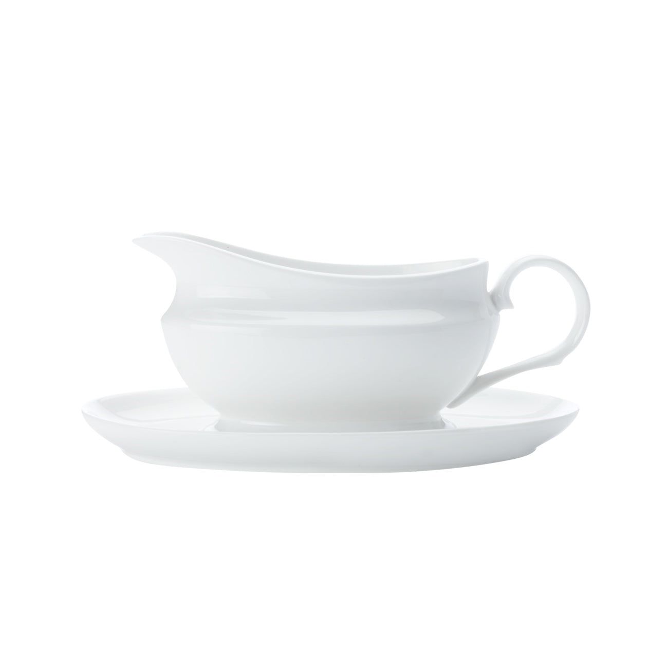 MW White Basics Gravy Boat & Saucer 550ML Gift Boxed