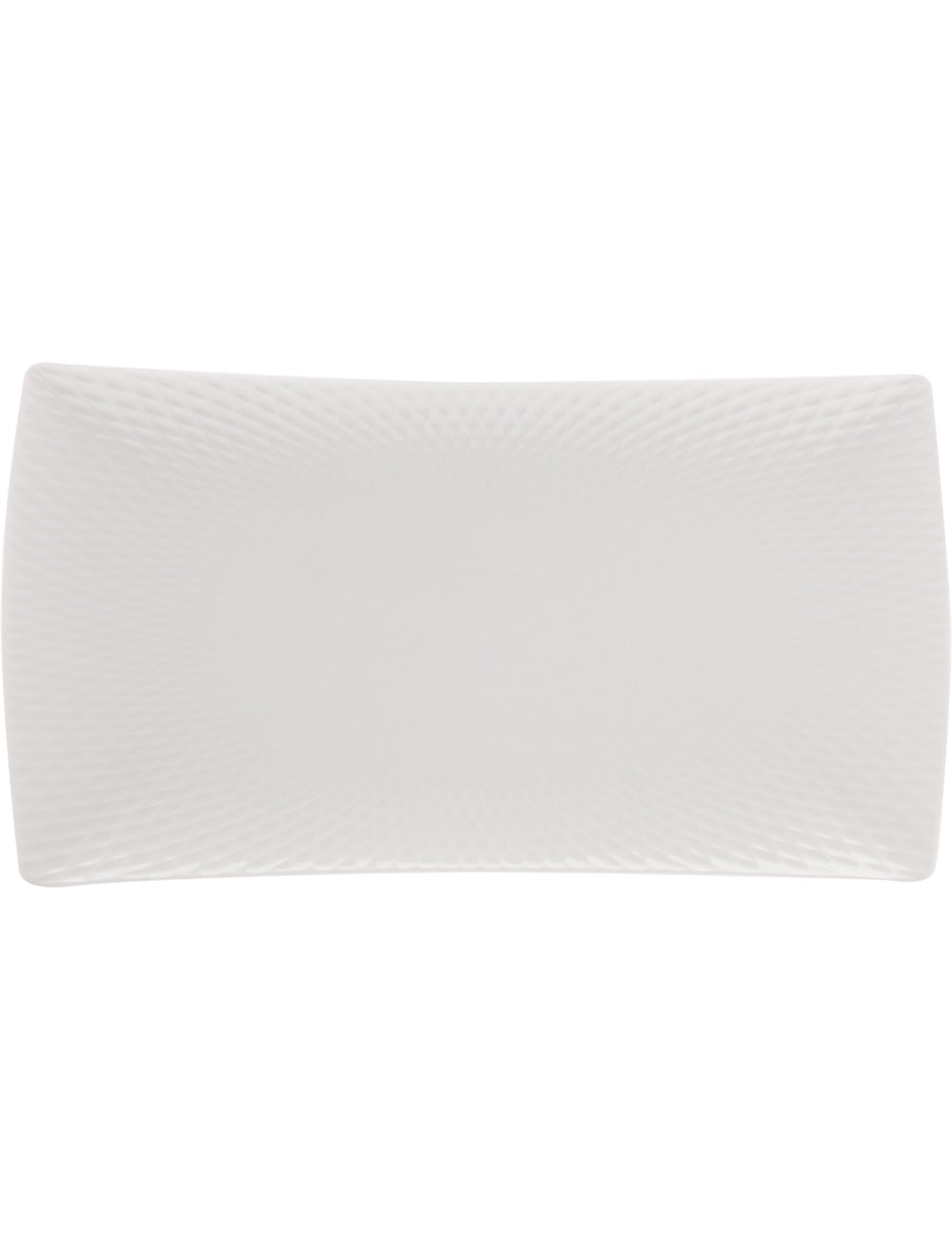 MW White Basics Diamonds Rectangular Platter 35x19cm Gift Boxed