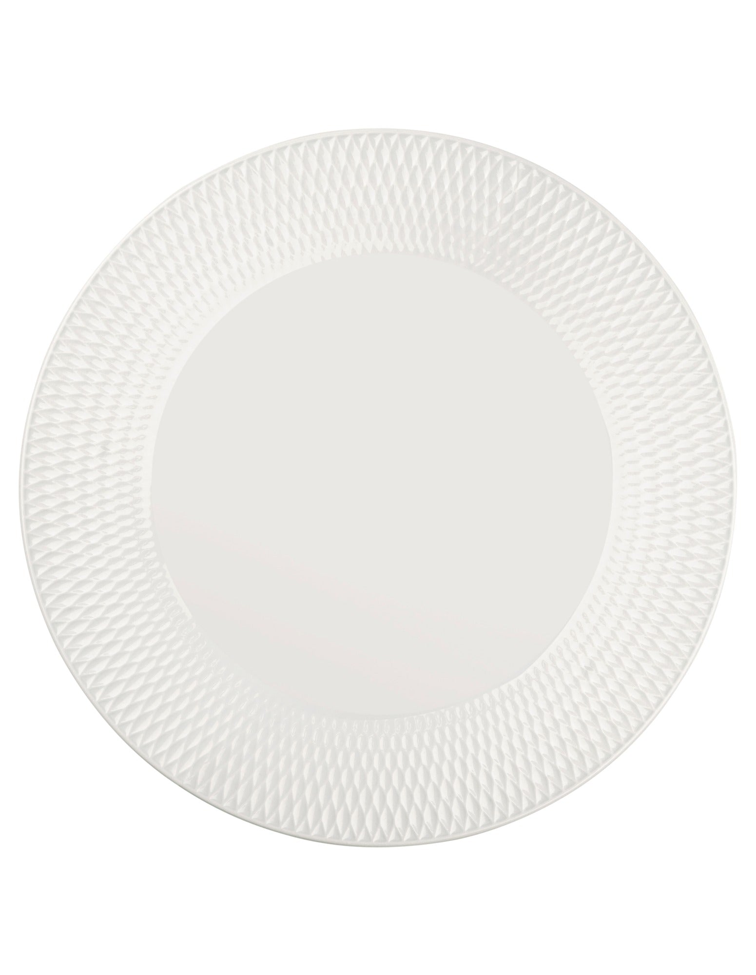 MW White Basics Diamonds Footed Cake Stand 30cm Gift Boxed