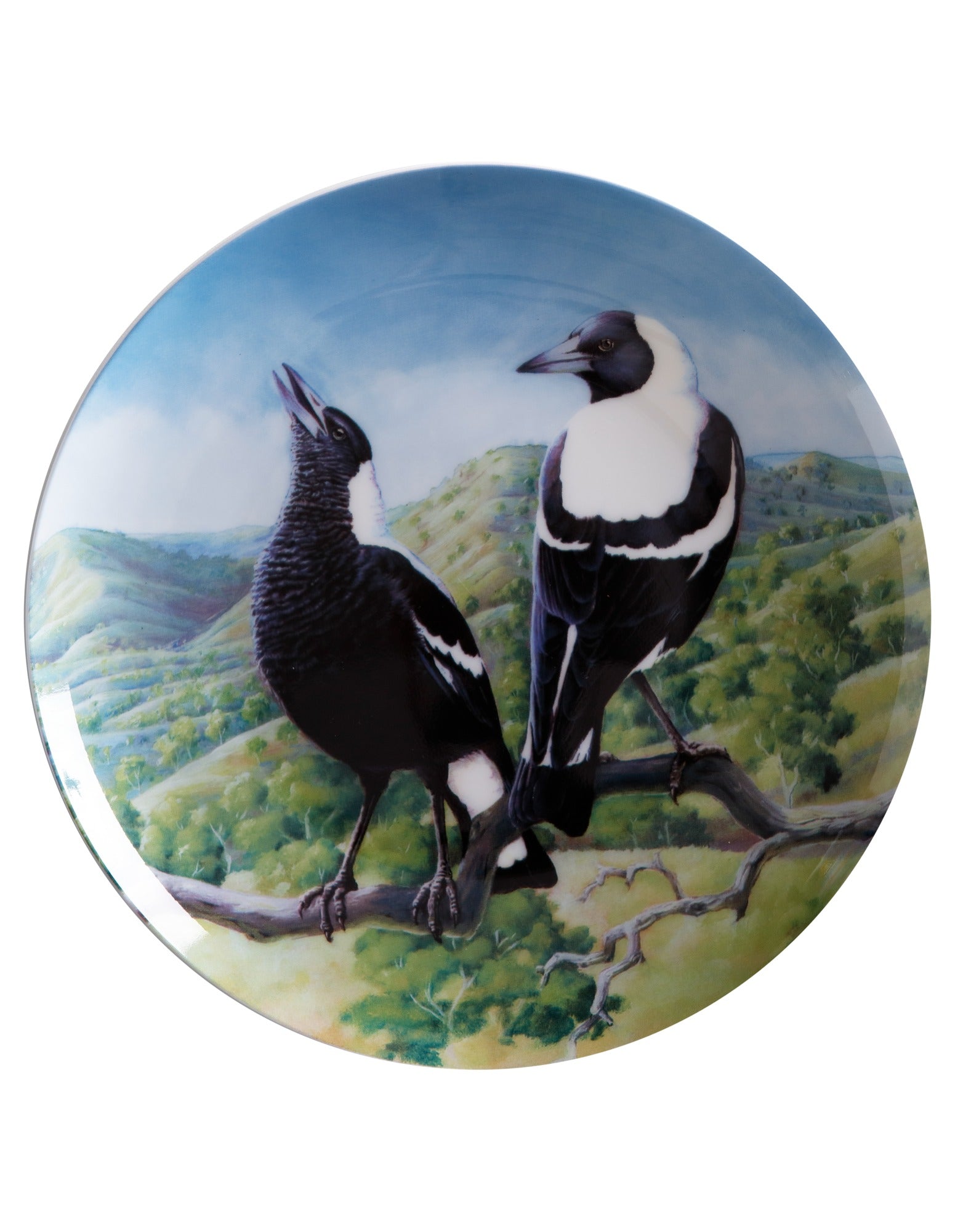 Maxwell Williams Birds of Australia KC 10yr Anniversary Plate 20cm Magpie Gift Boxed