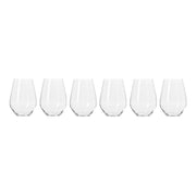 Krosno Harmony Stemless Wine Glass 540ML 6pc Gift Boxed