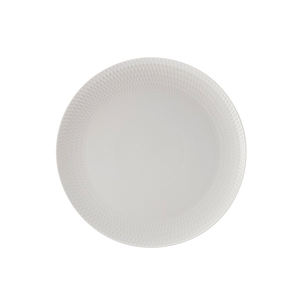 MW White Basics Diamonds Round Platter 36cm Gift Boxed