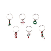 Avanti Wine Charms - Enamalled Christmas