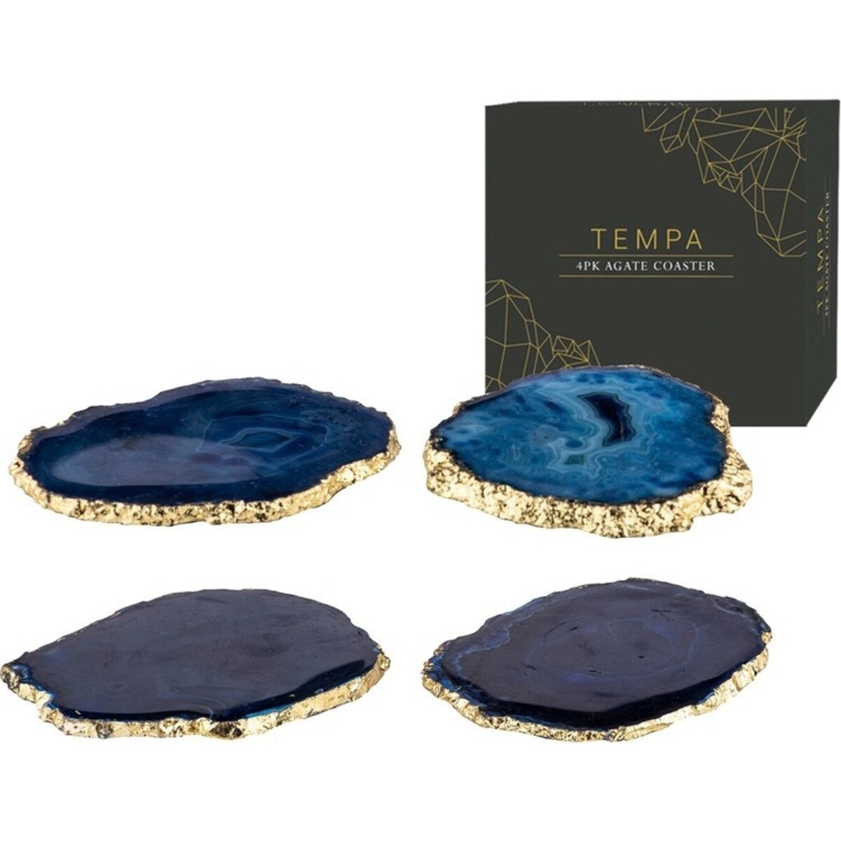 Tempa Allira Sapphire 4pk Coaster Set