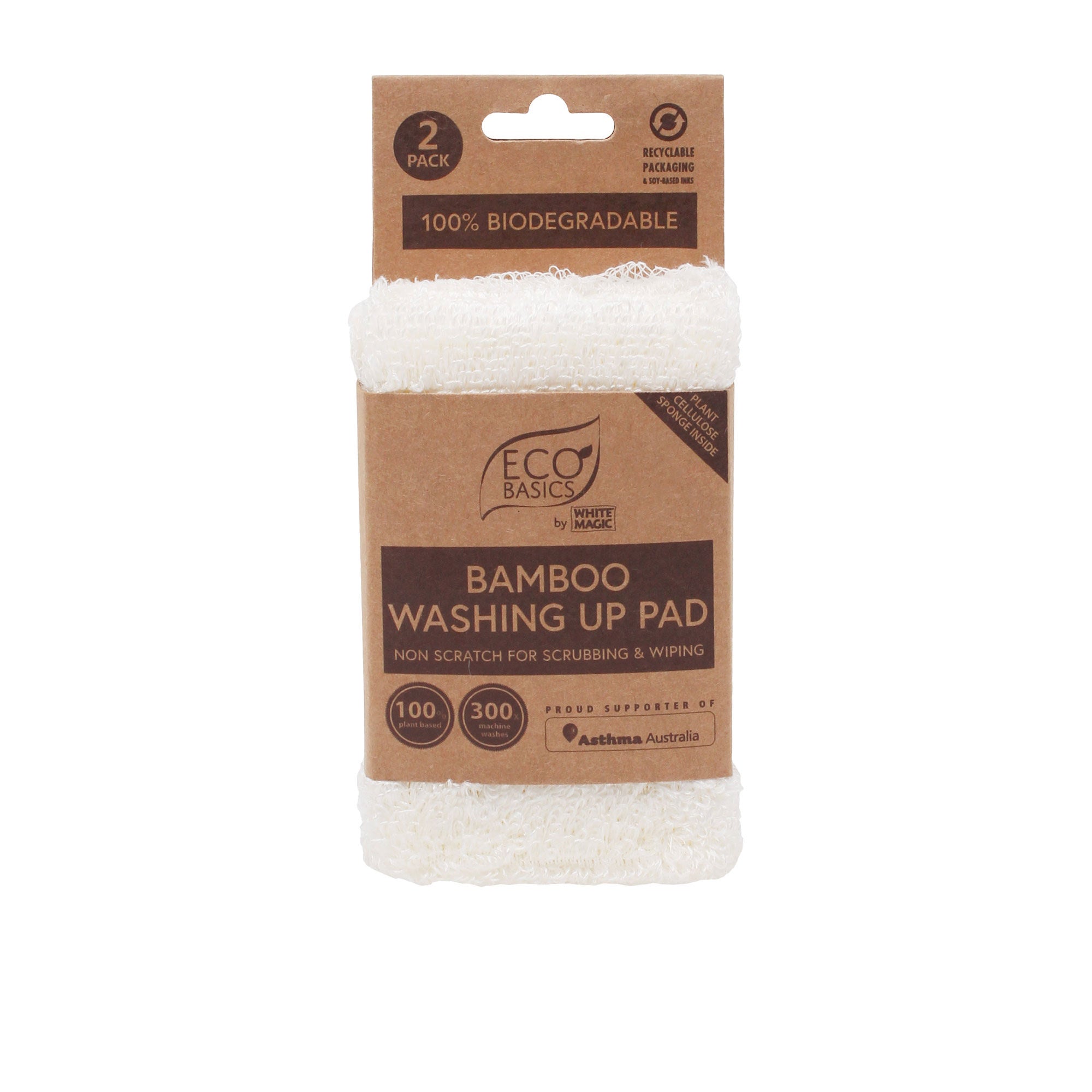 White Majic Bamboo Washing Up Pad