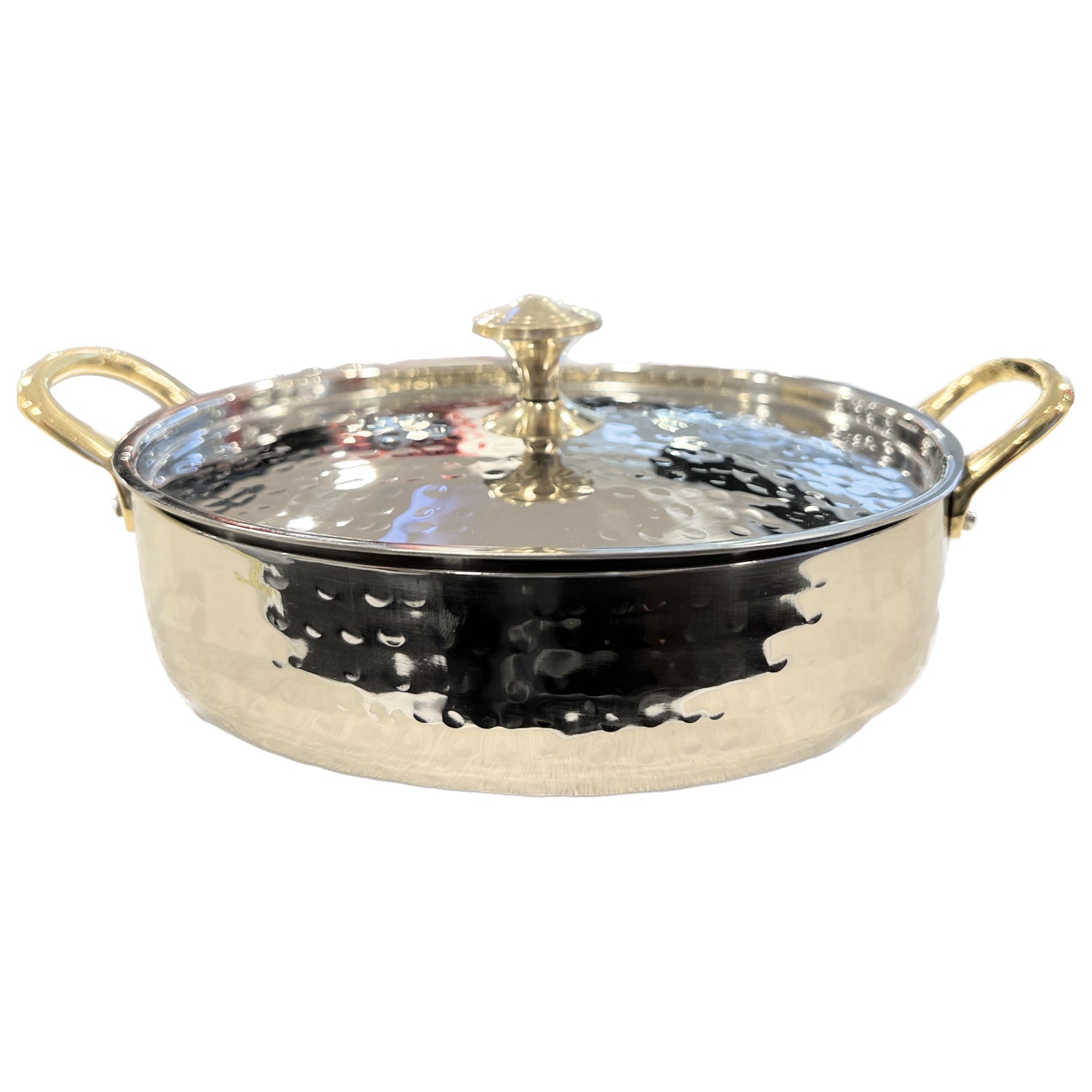Embassy Serving Pan Oval Hammered with Lid Size 01 – Bartan Kitchenware ...