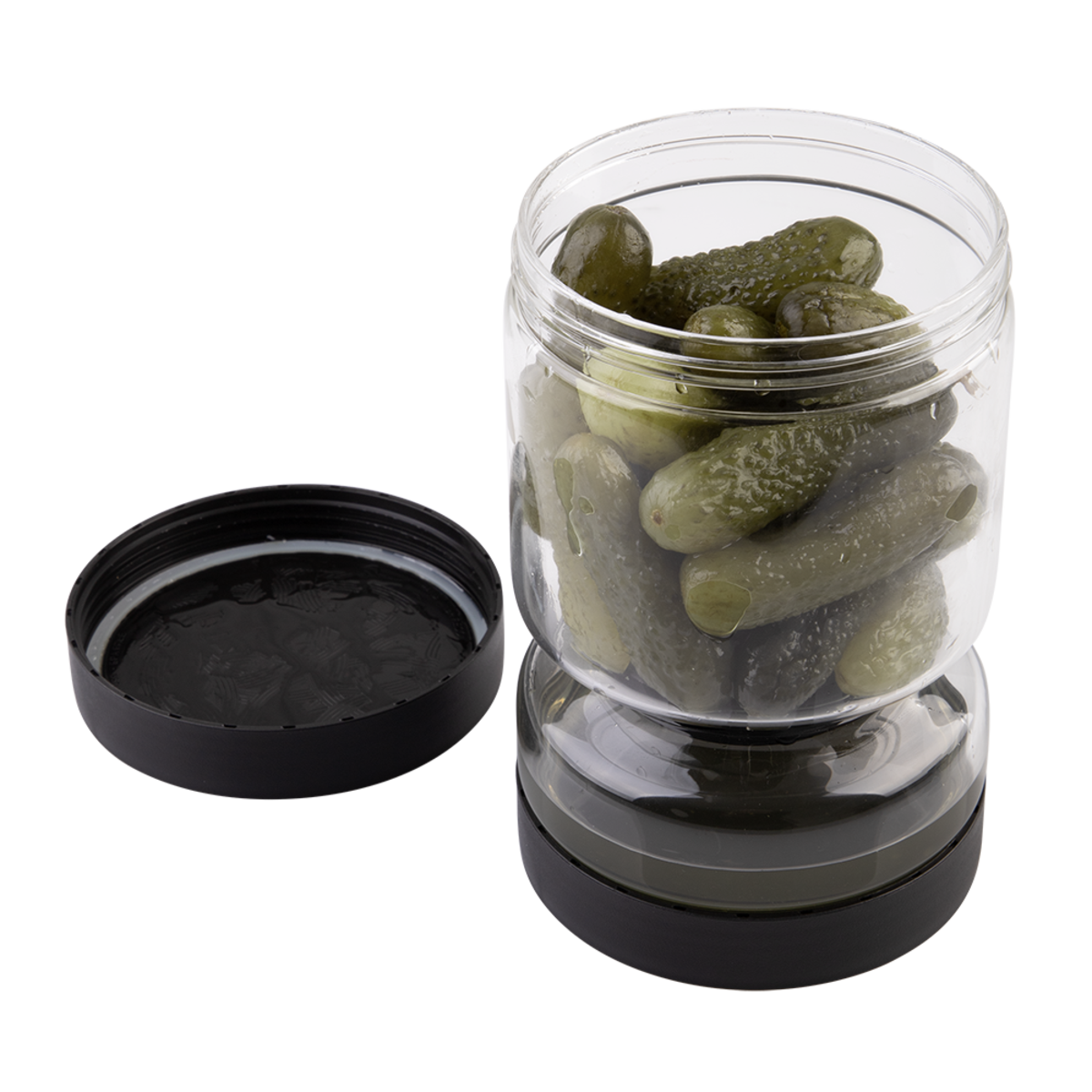 Appetito Borosilicate Glass Pickle Jar 1.1L - Black