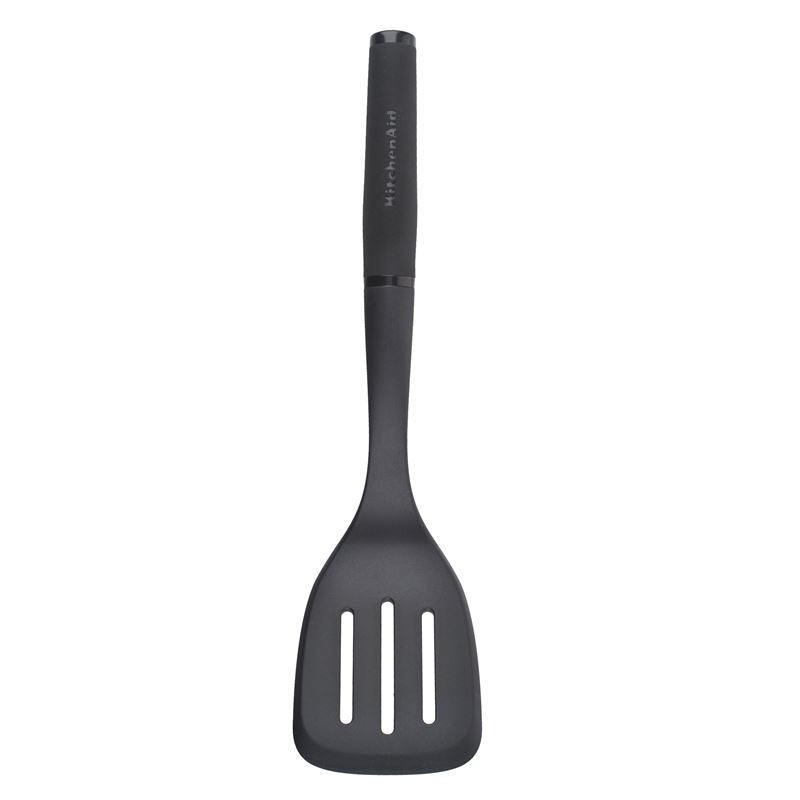 KitchenAid Soft Touch Slotted Turner Nylon Black