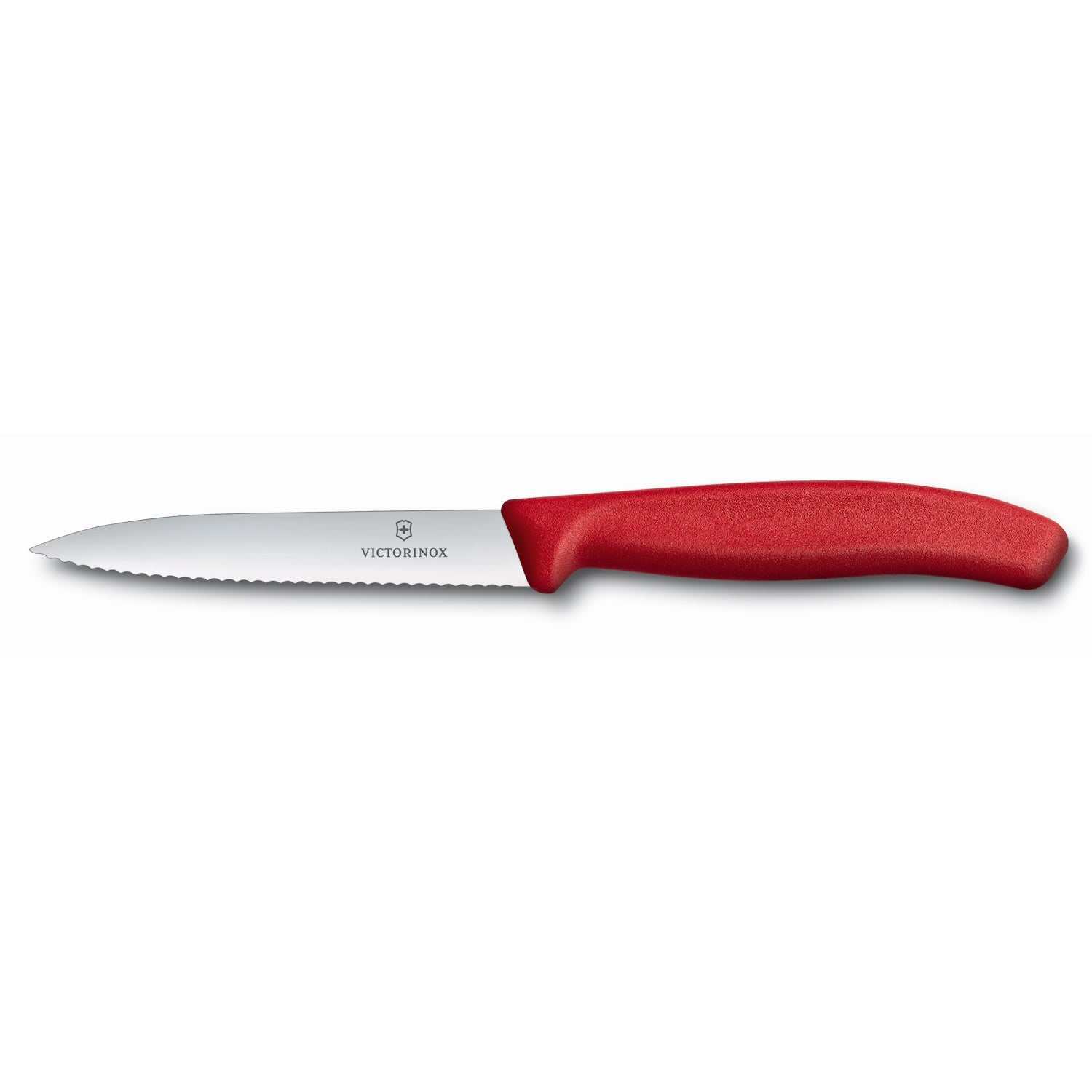 VIctorinox Paring Pointed Wavy Red Knife - 10cm