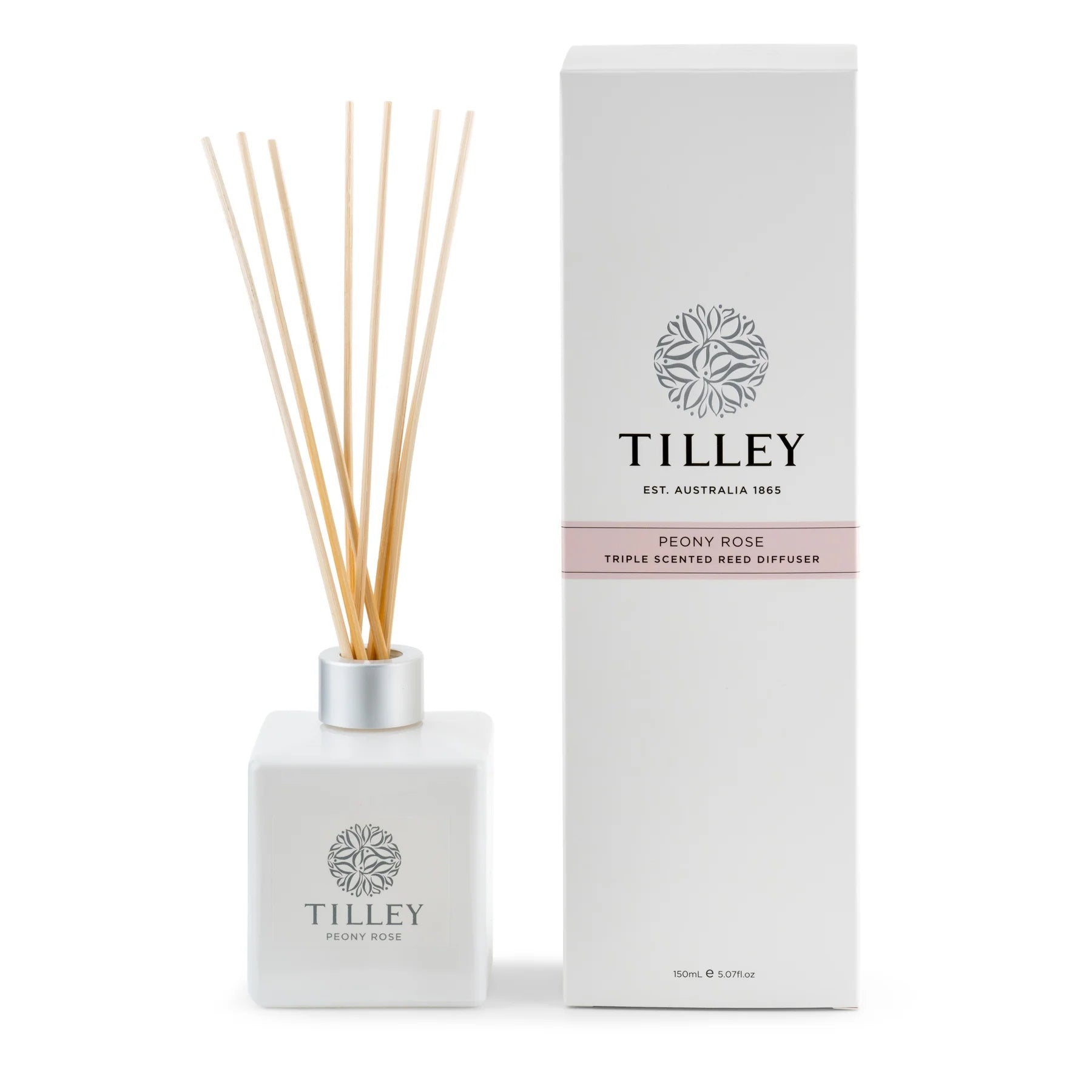 Tilley Classic White Reed Diffuser 150ml Peony Rose