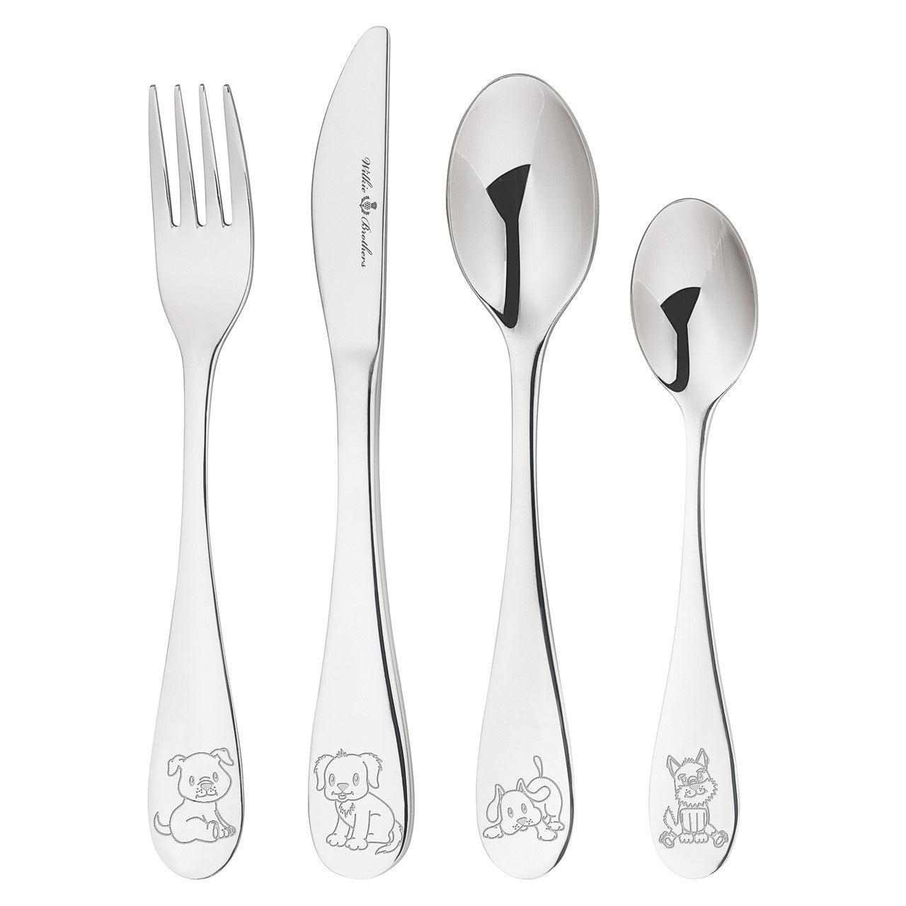 Wilkie Brothers 4Pc Kids Cutlery Puppy