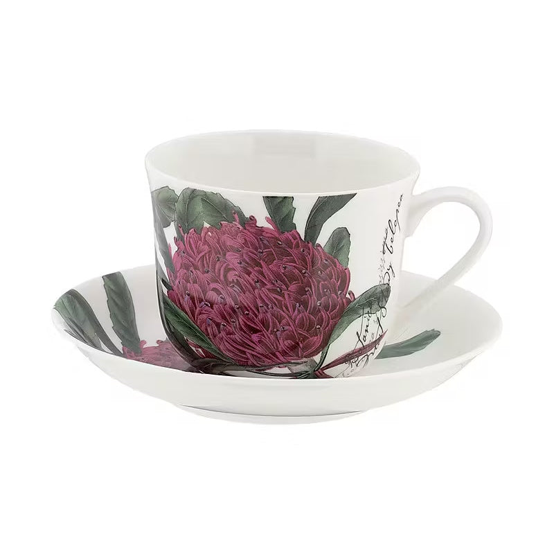 Maxwell & Williams Australian Botanics Breakfast Cup & Saucer 450ML Telopea