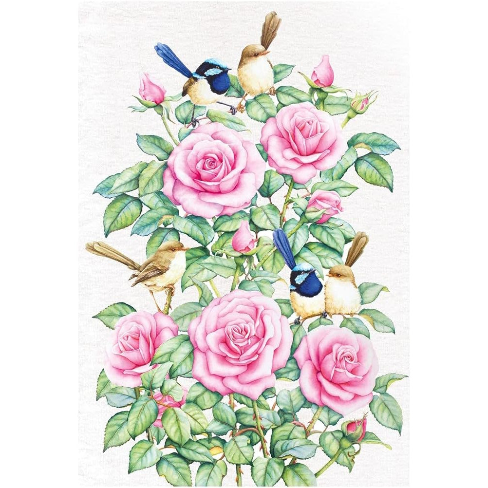 Maxwell & Williams Royal Botanic Gardens - Garden Friends Tea Towel 50x70cm Wren