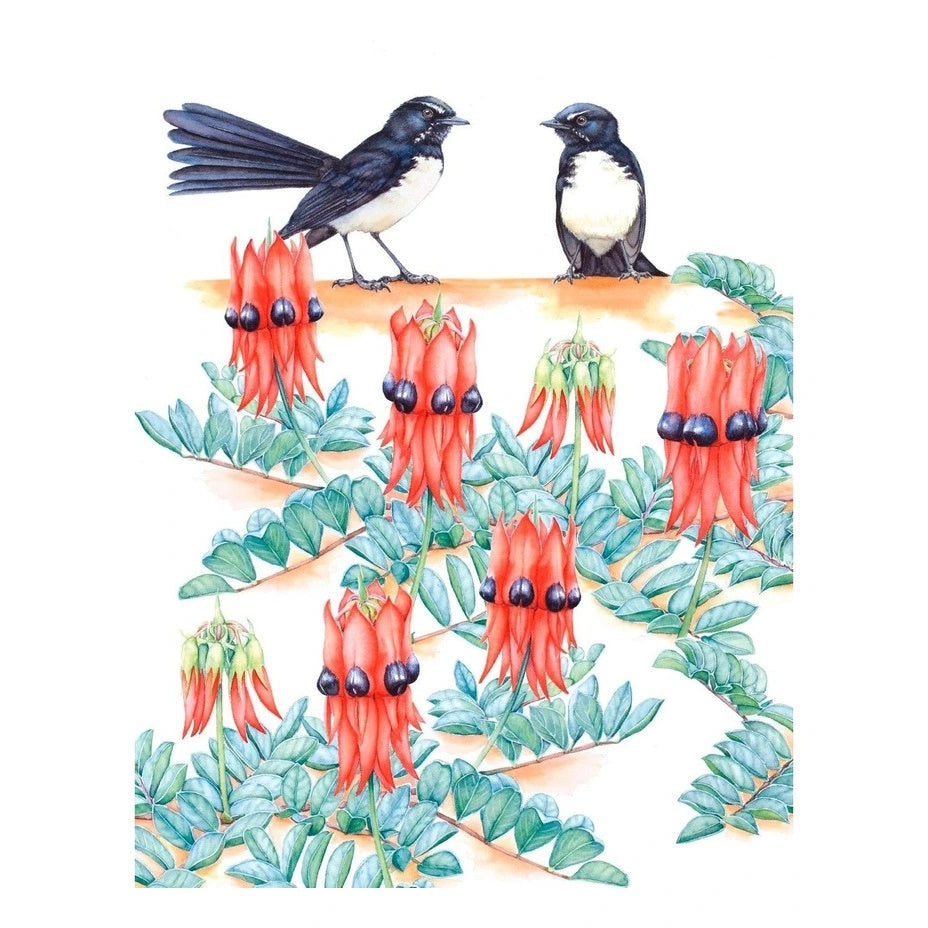 MW Royal Botanic Gardens - Garden Friends Tea Towel 50x70cm Willy Wag Tail