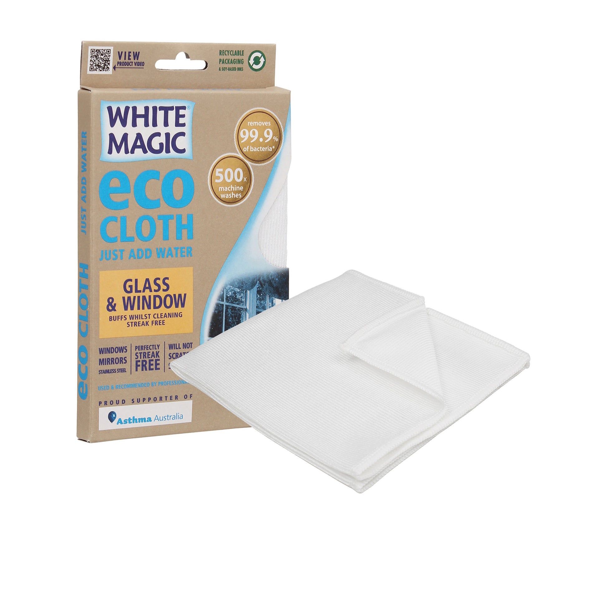 White Magic Microfibre Glass/window Eco Cloth