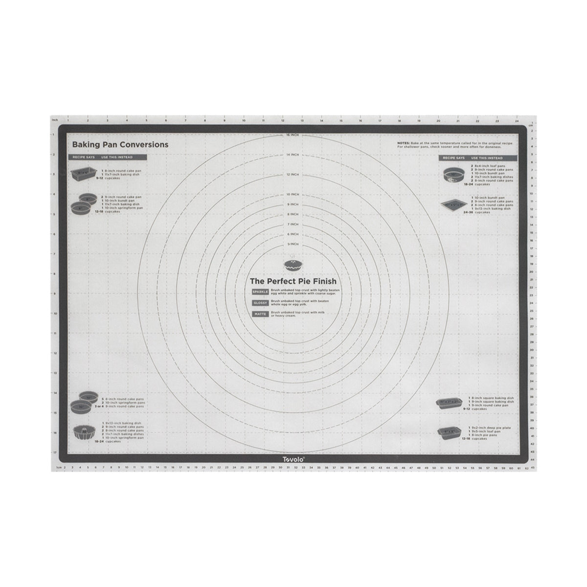 Tovolo Truebake Silicone Pastry Mat 63.5 X 45.5cm - Charcoal