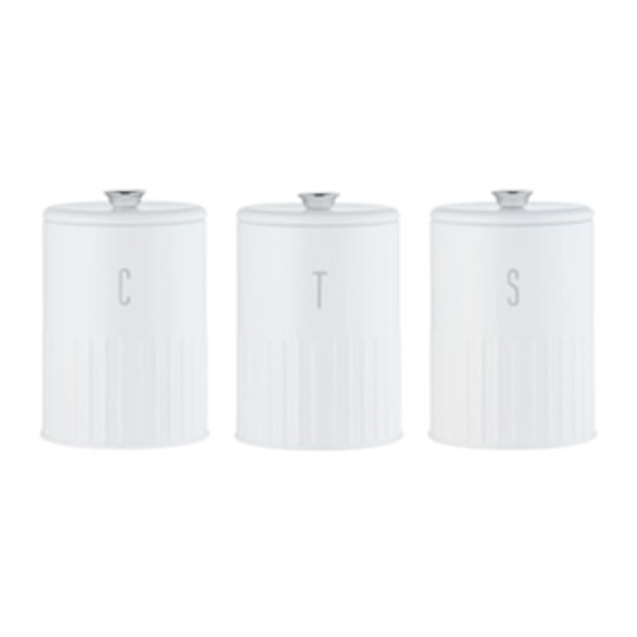 Maxwell & Williams Astor Canister Set of 3 White Gift Boxed