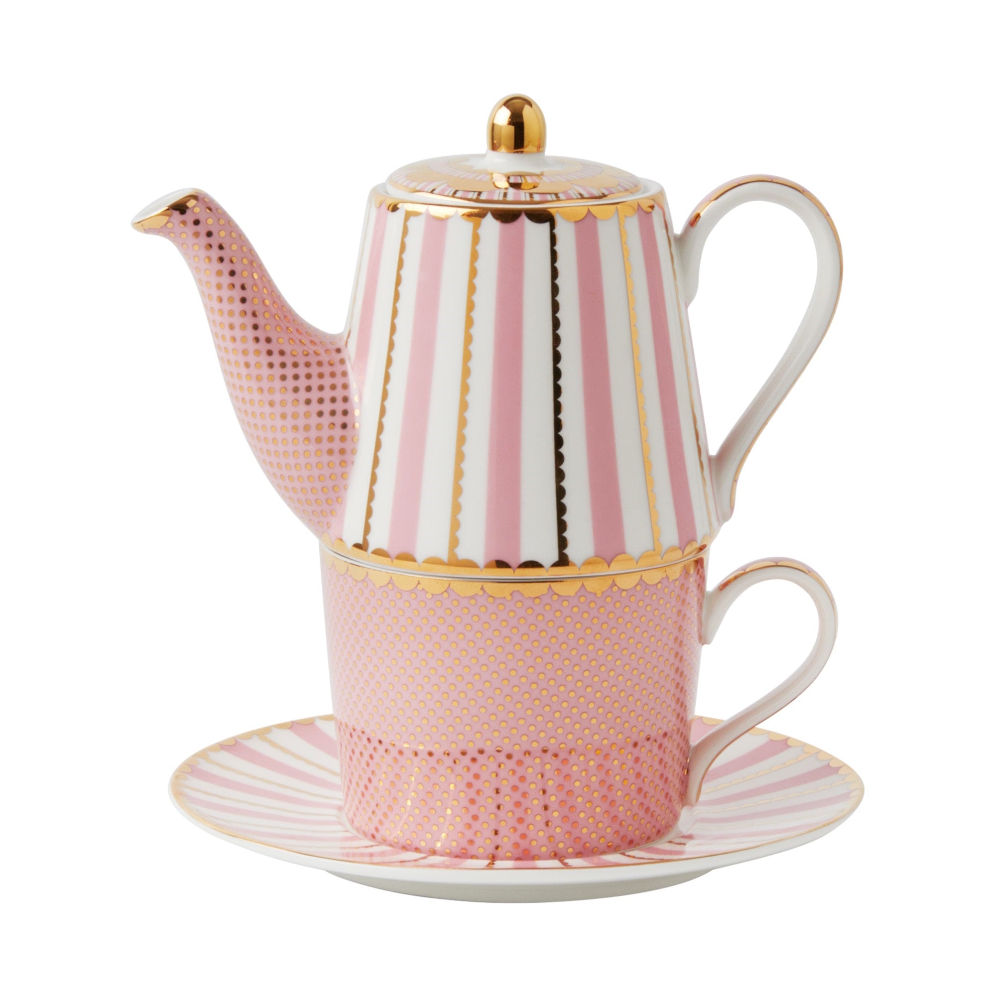 Maxwell & Williams Teas & C's Regency Tea for One With Infuser 340ML Pink Gift Boxed