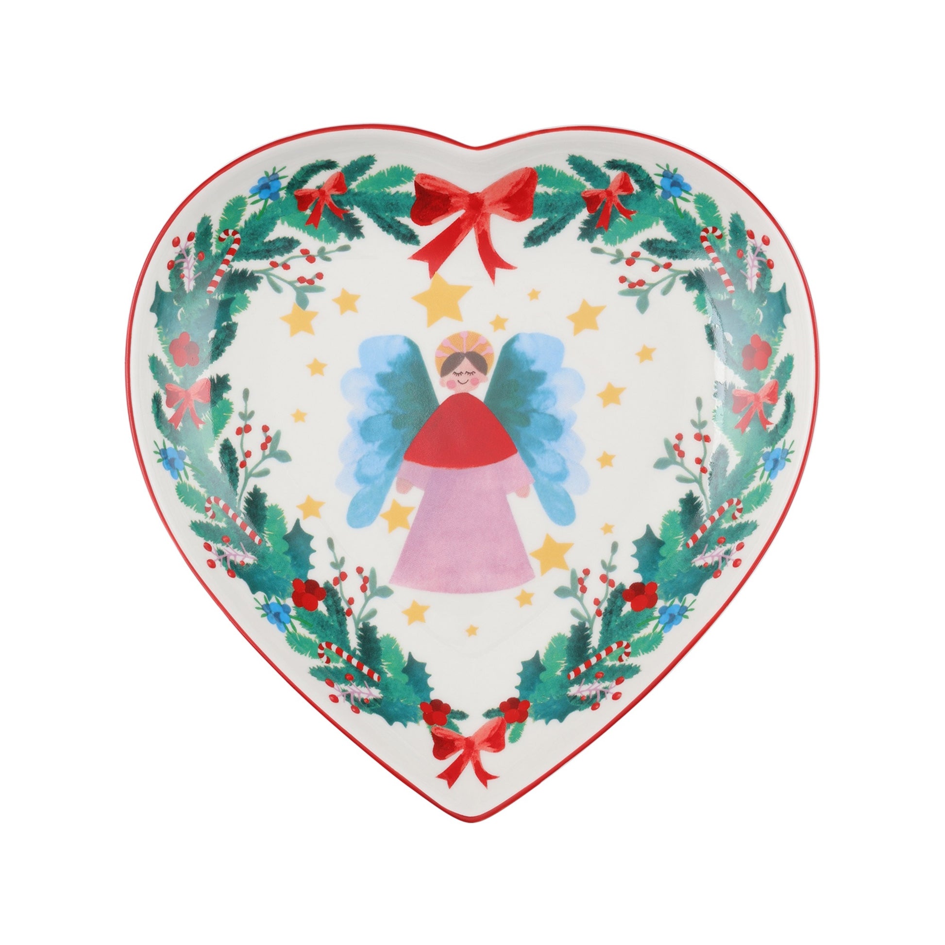Maxwell & Williams Christmasville Heart Dish 20cm Angel Gift Boxed