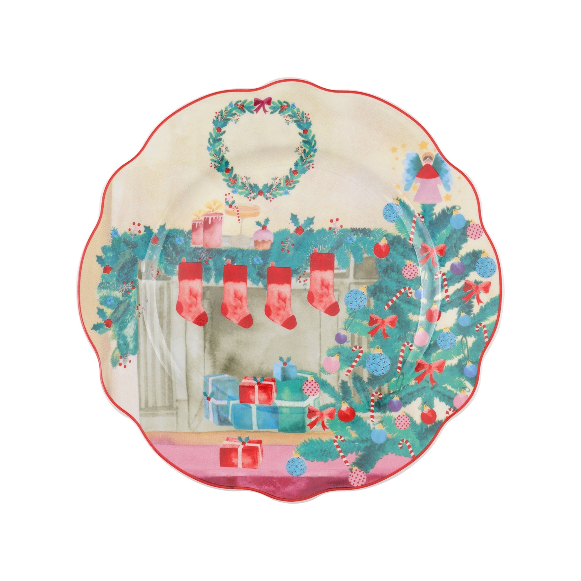Maxwell & Williams Christmasville Plate 20cm Fireplace Gift Boxed