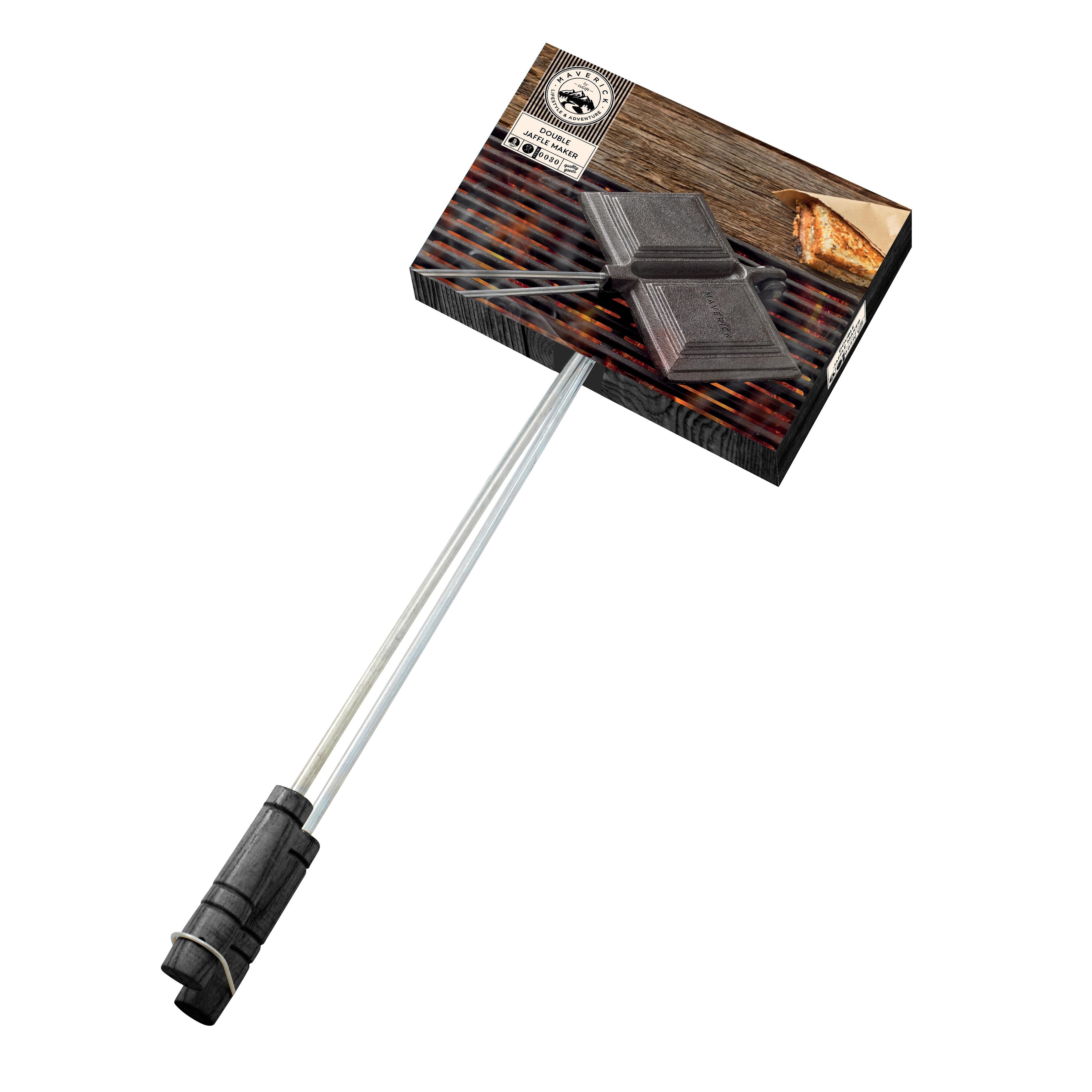 Maverick Jaffle Iron Double Black 54x20x4cm