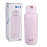 Oasis Moda Ceramic Lined Stainless Steel Triple Wall Insulated Drink Bottle 1l - Pink Lemonade