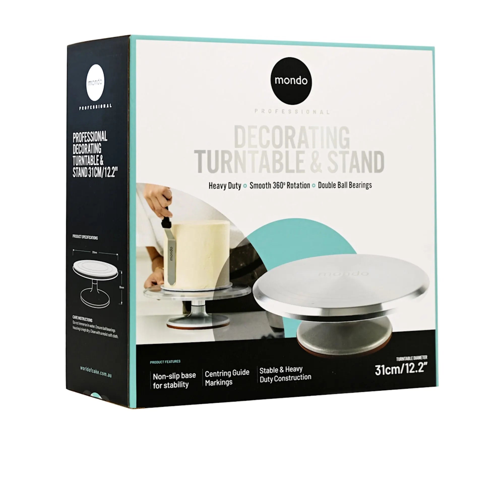 Mondo Professional Metal Cake Turntable 31cm