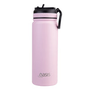 Oasis Stainless Steel Double Wall Insulated Challenger Sports Bottle 550ml - Carnation