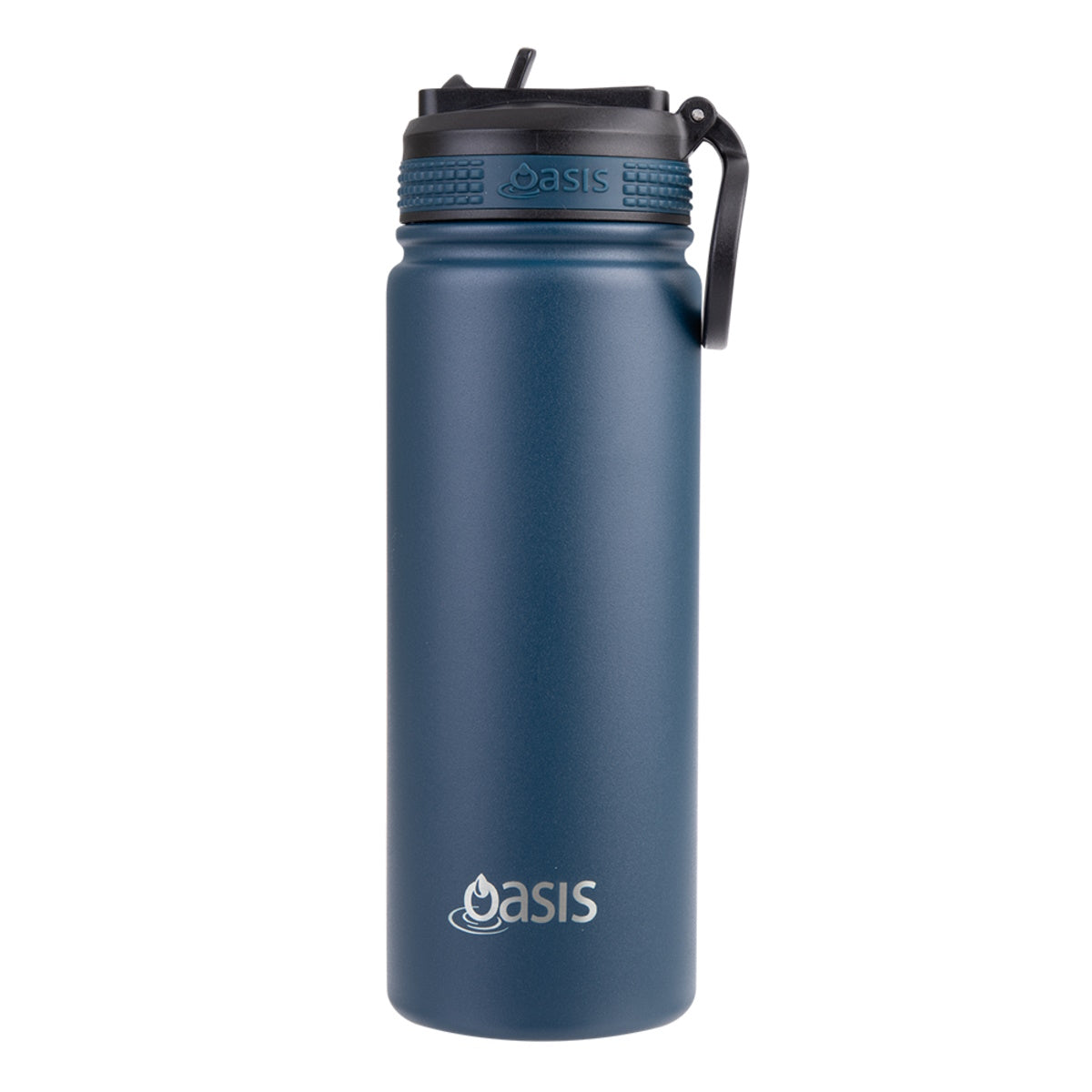 Oasis Stainless Steel Double Wall Insulated Challenger Sports Bottle 550ml - Navy