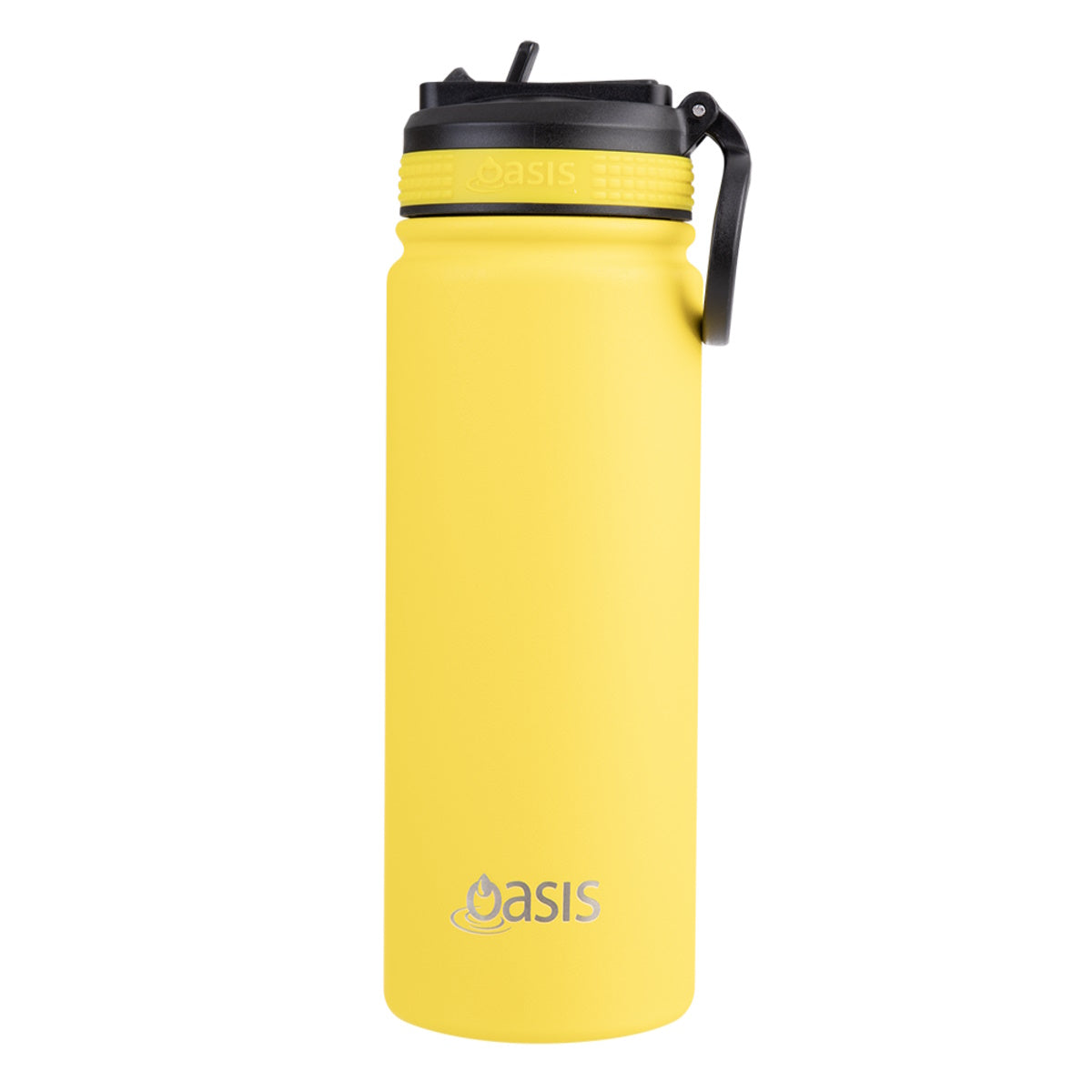 Oasis Stainless Steel Double Wall Insulated Challenger Sports Bottle 550ml - Neon Yellow