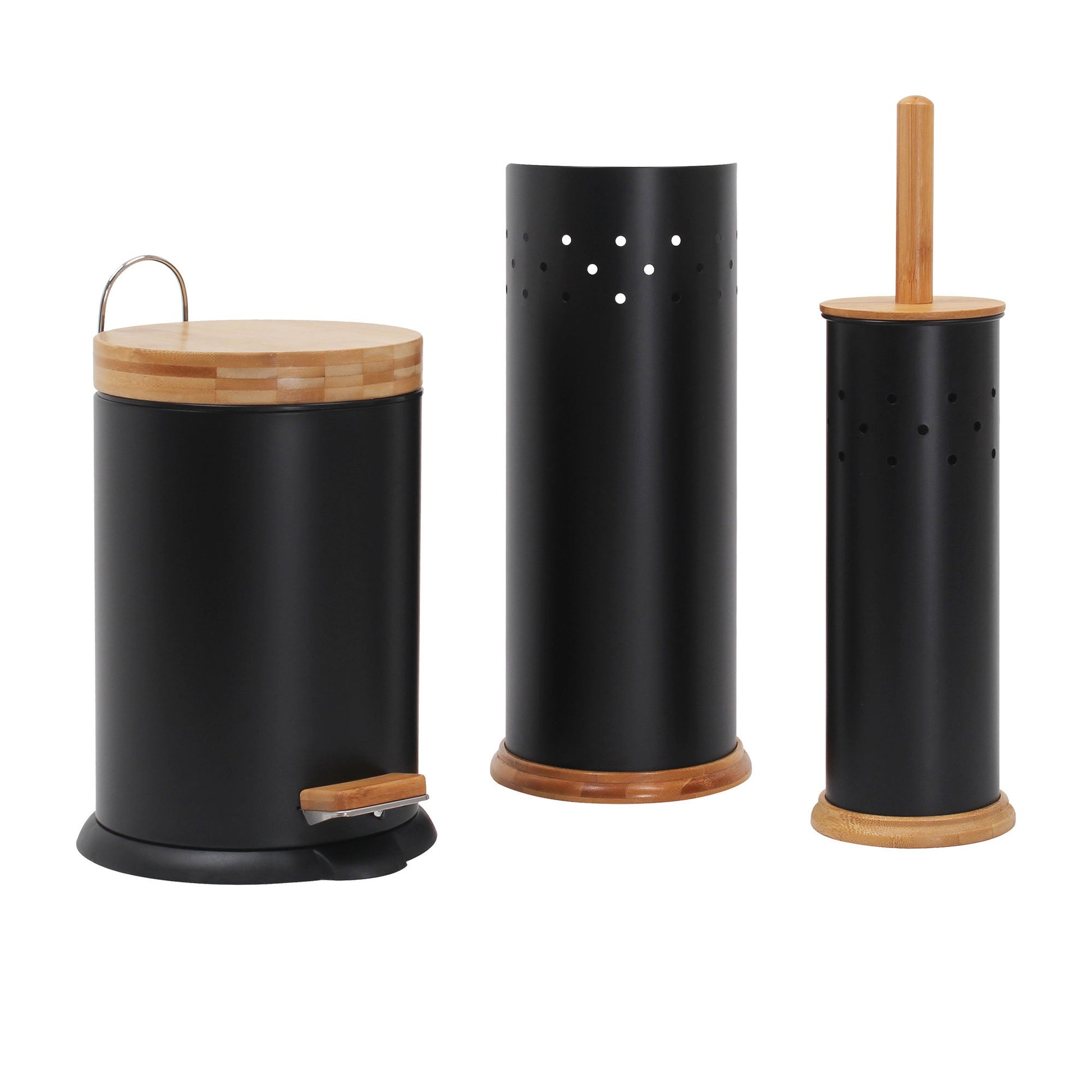 White Magic Eco Basics 3 in 1 Bathroom Set - Black