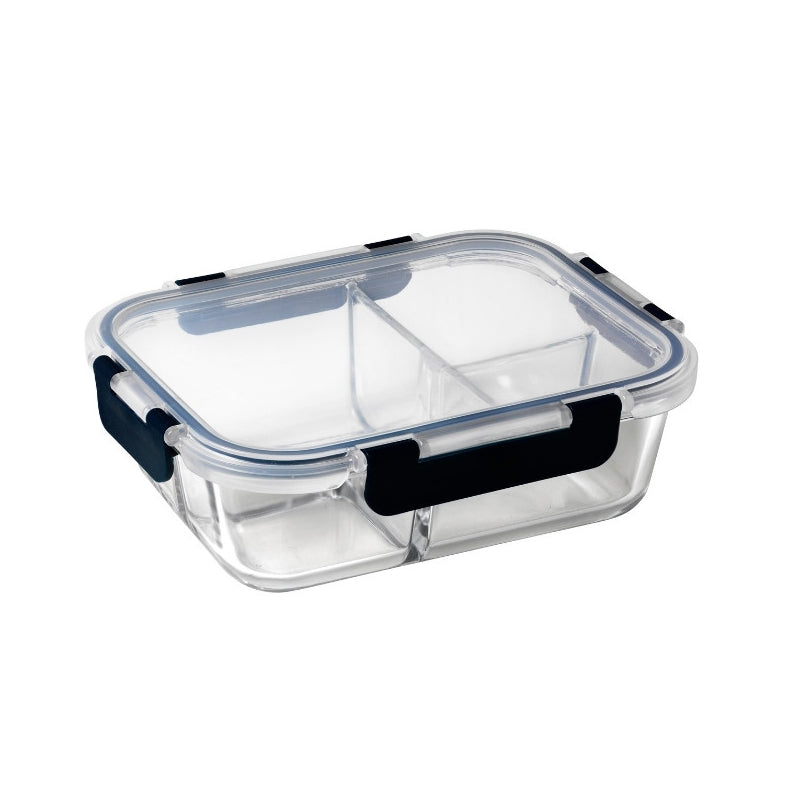 Pyrex Meal Prep 950ml Rectangular Trio Divided Lunch Box