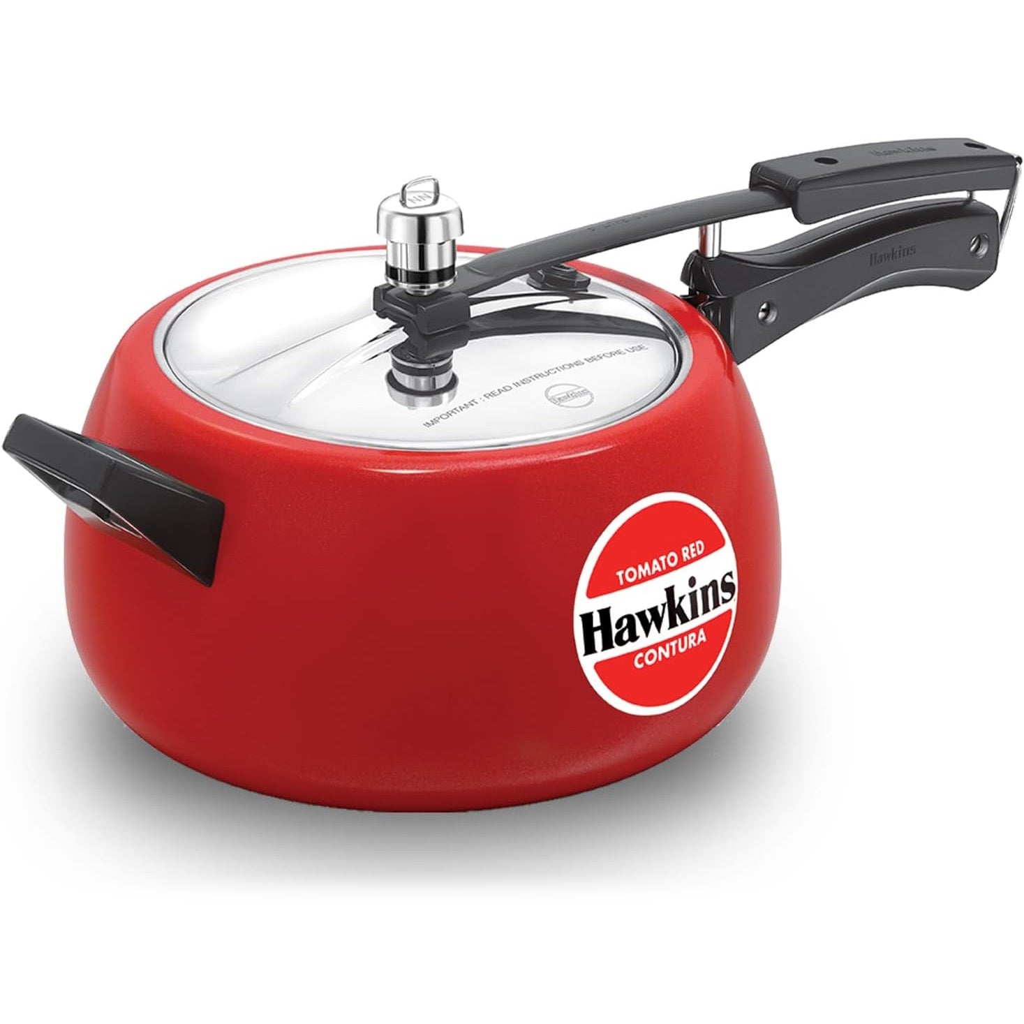 Hawkins Ceramic-coated Contura 5 Litre - Tomato Red Pressure Cooker - CTR50